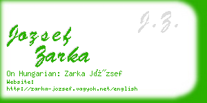 jozsef zarka business card
